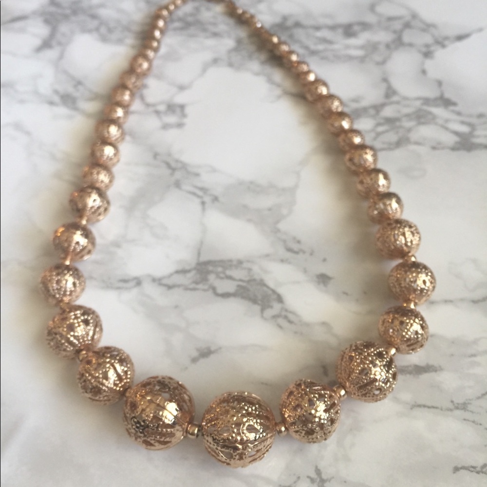 Gold Bead Necklace